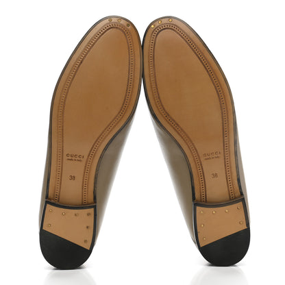 Gucci Lambskin Womens Brixton Horsebit Loafers 38 Mud 5 of 9