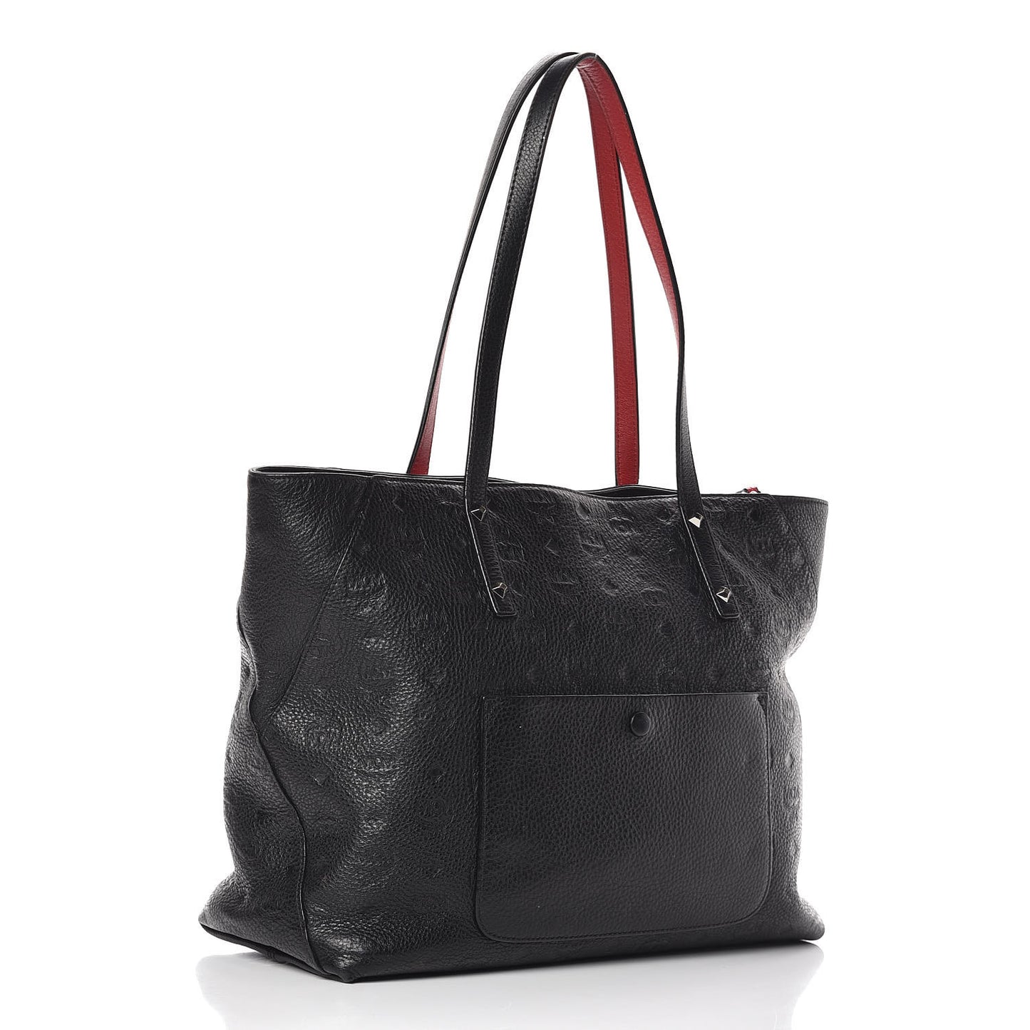 Calfskin Ottomar Monogram Medium Klara Shopper Tote Black