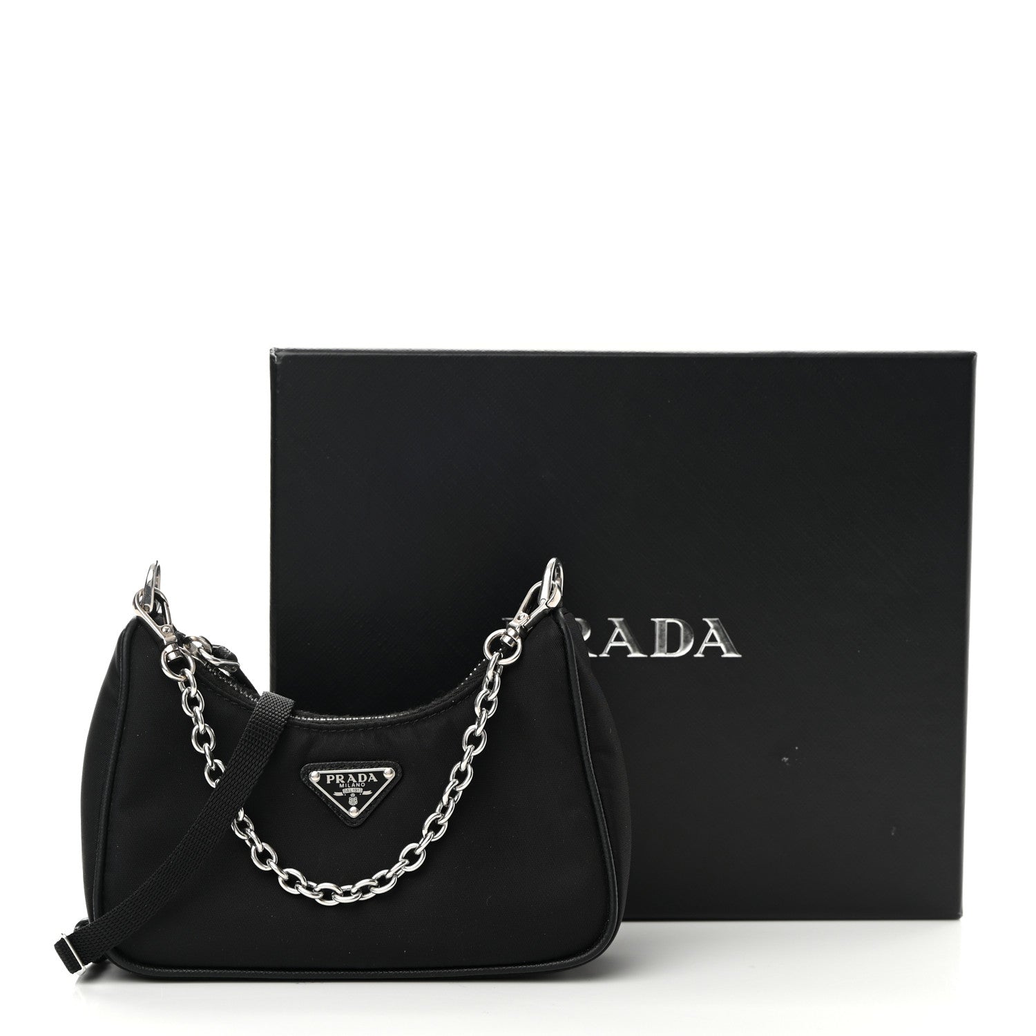 Prada Tessuto Nylon Mini Re-Edition 2000 Shoulder Bag Black 14 of 14