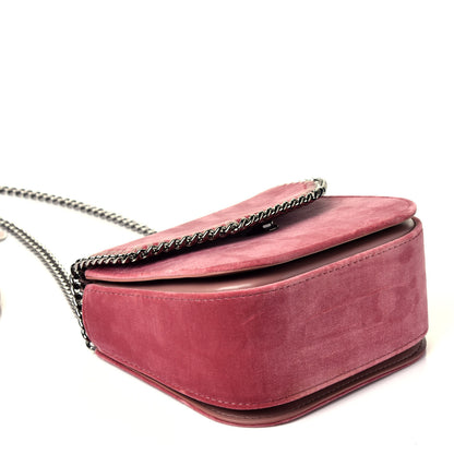 Stella McCartney Velvet Falabella Box Shoulder Bag Pink 4 of 14