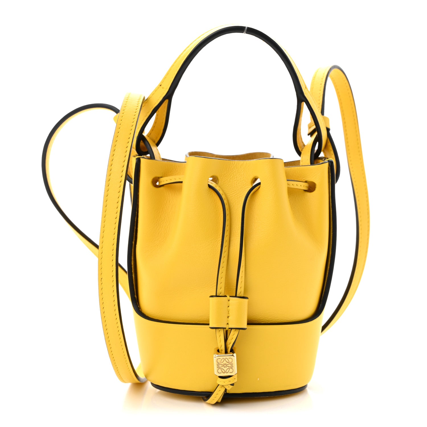 Loewe Calfskin Mini Balloon Bucket Bag Yellow 1 of 10