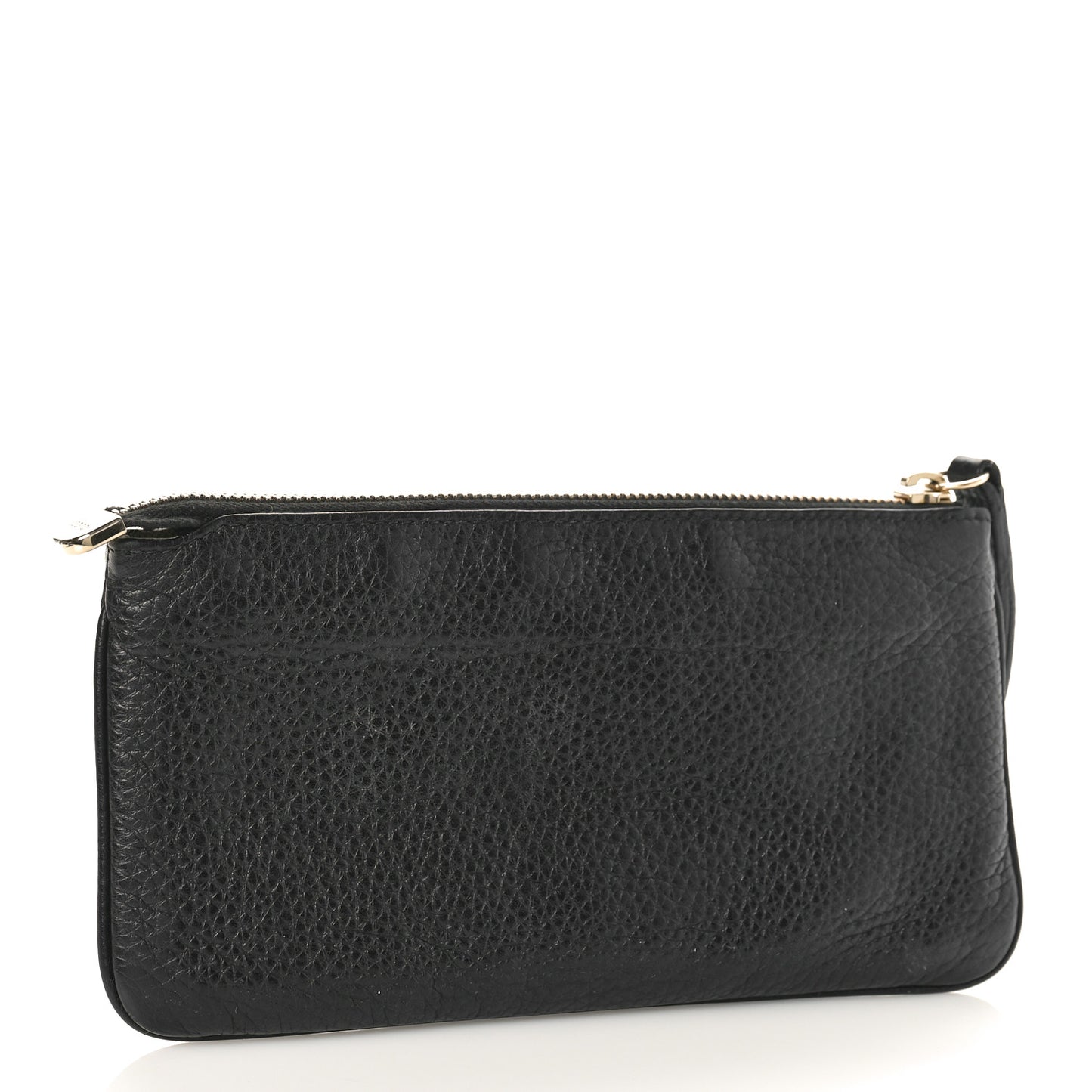 Pebbled Calfskin Soho Wristlet Black