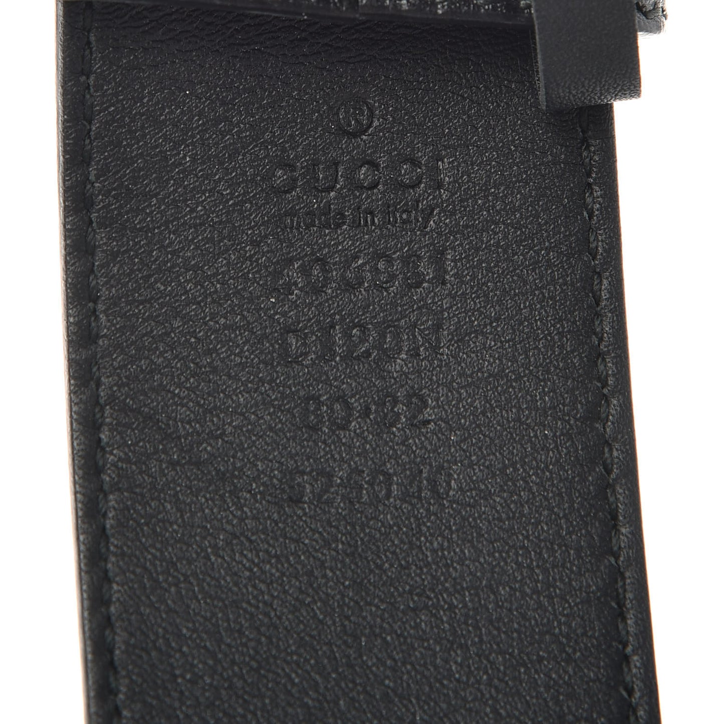 Textured Dollar Calfskin Nickel Double G 40mm Belt 80 32 Black
