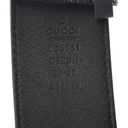 Gucci Textured Dollar Calfskin Nickel Double G 40mm Belt 80 32 Black 3 of 6