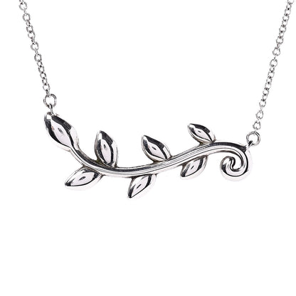 Tiffany Sterling Silver Paloma Picasso Olive Leaf Vine Pendant Necklace 4 of 7