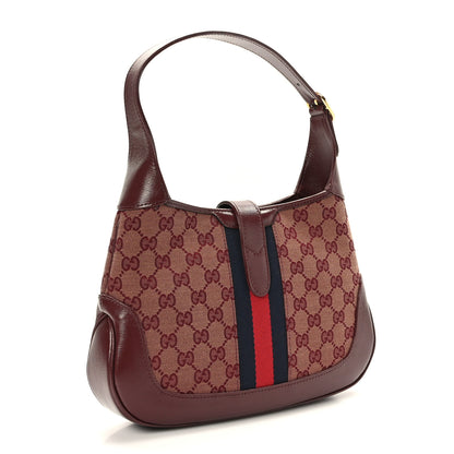 Gucci Monogram Azalea Calfskin Web Small Jackie 1961 Hobo Sahara Rubino Chardonnay 3 of 9
