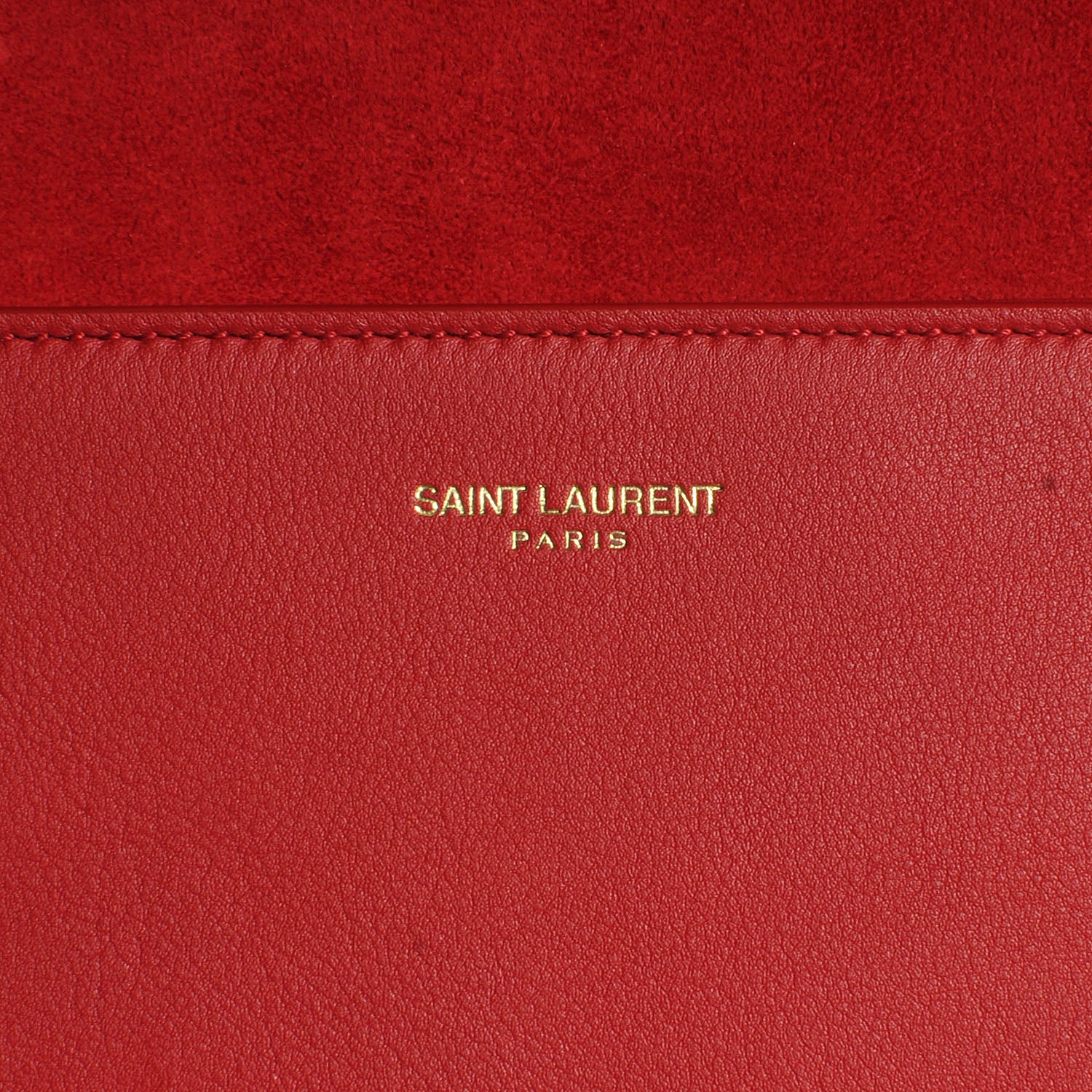 Saint Laurent Leather Classic Y Satchel Red 6 of 9