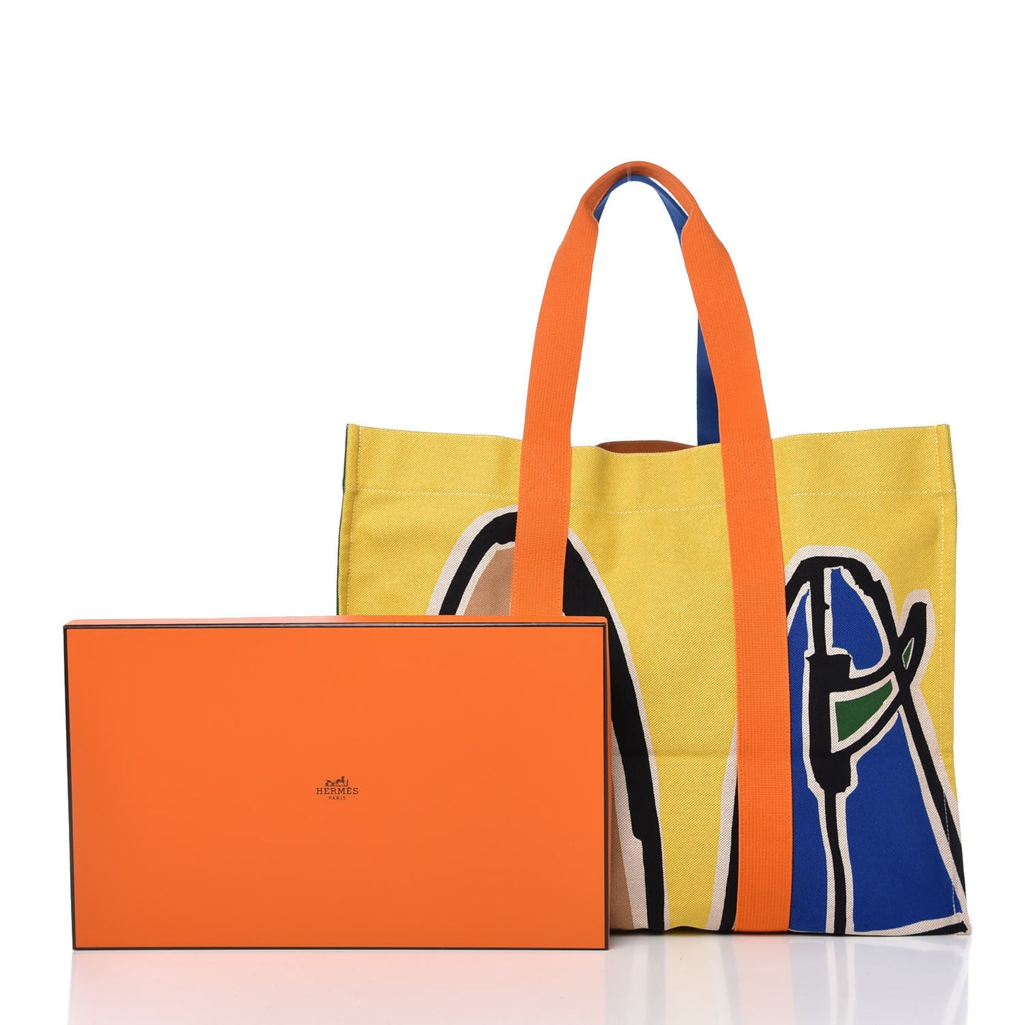 Cotton Canvas 3 Surfs Beach Bag Citron Orange