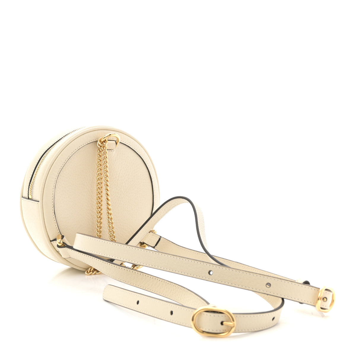 Gucci Textured Calfskin Web Mini Ophidia Round Backpack 