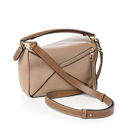 Loewe Grained Calfskin Small Puzzle Bag Sand Mink 2 of 8