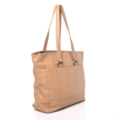 Chanel Caviar Square Stitched Tote Beige 2 of 6