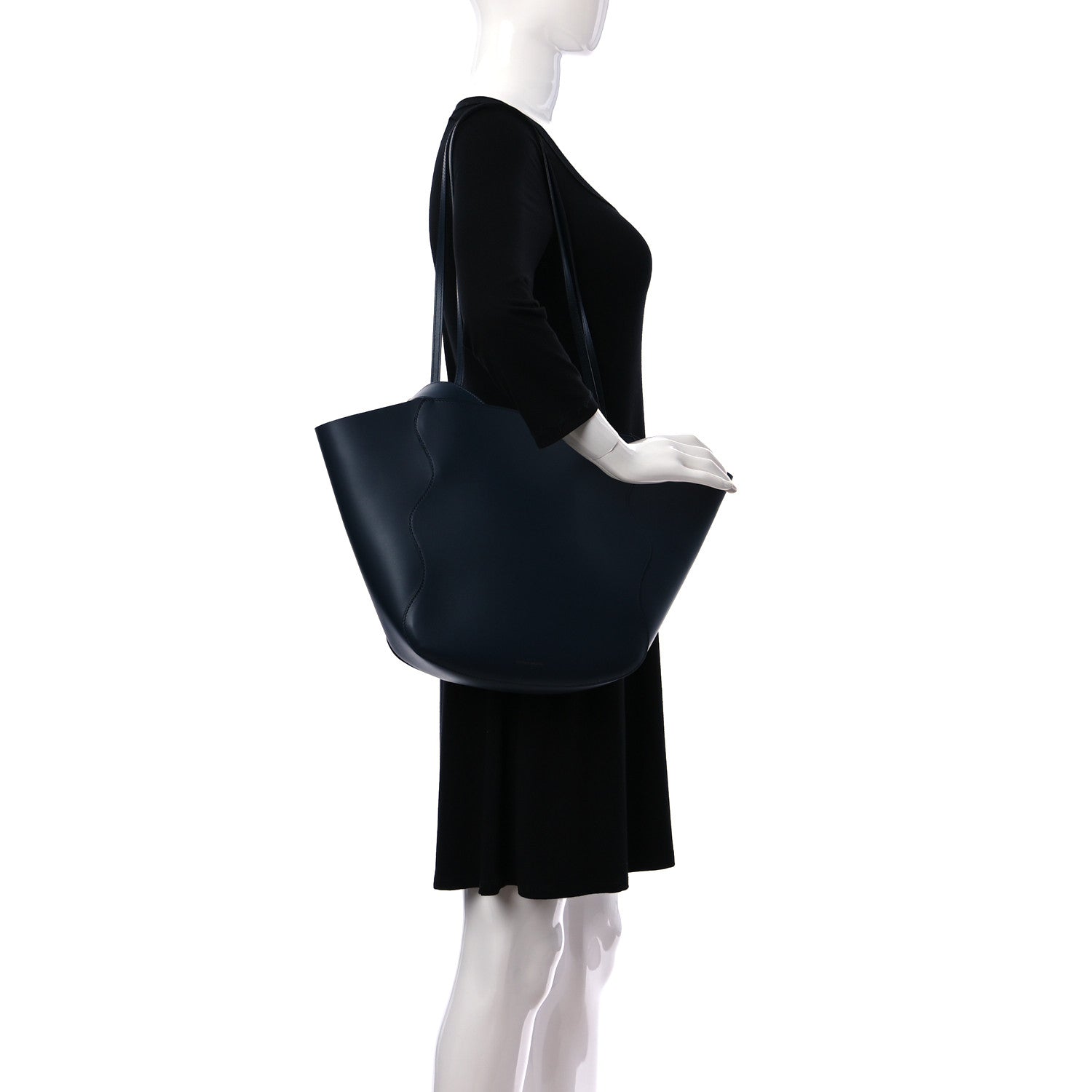 Mansur Gavriel Calfskin Mini Ocean Tote Blue 2 of 9