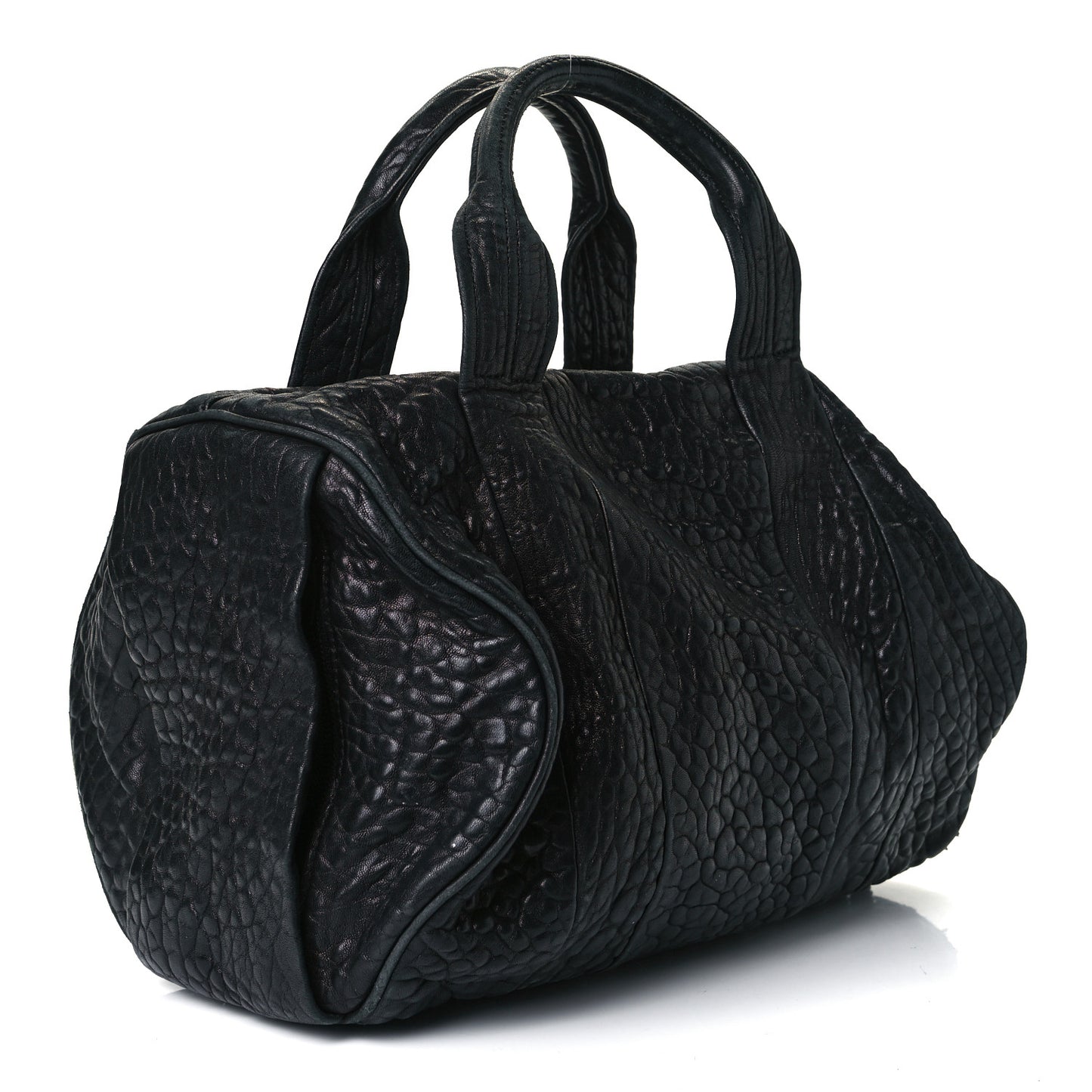Pebbled Lambskin Rockie Black Matte Black Hardware