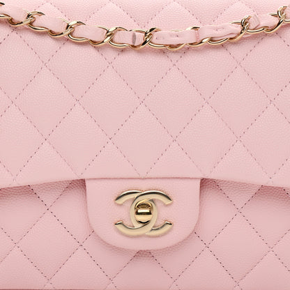 Chanel Caviar Quilted Medium Double Flap Light Pink 8 of 9