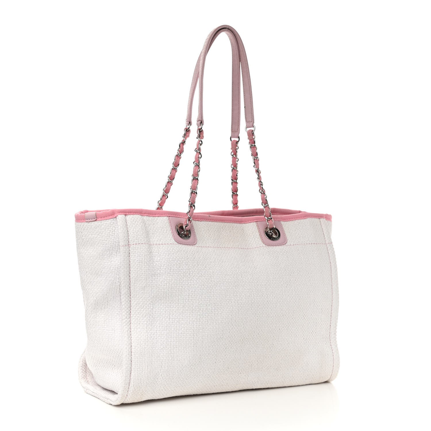 Chanel Canvas Small Deauville Tote Light Pink 3 of 13