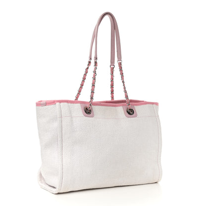 Chanel Canvas Small Deauville Tote Light Pink 3 of 13