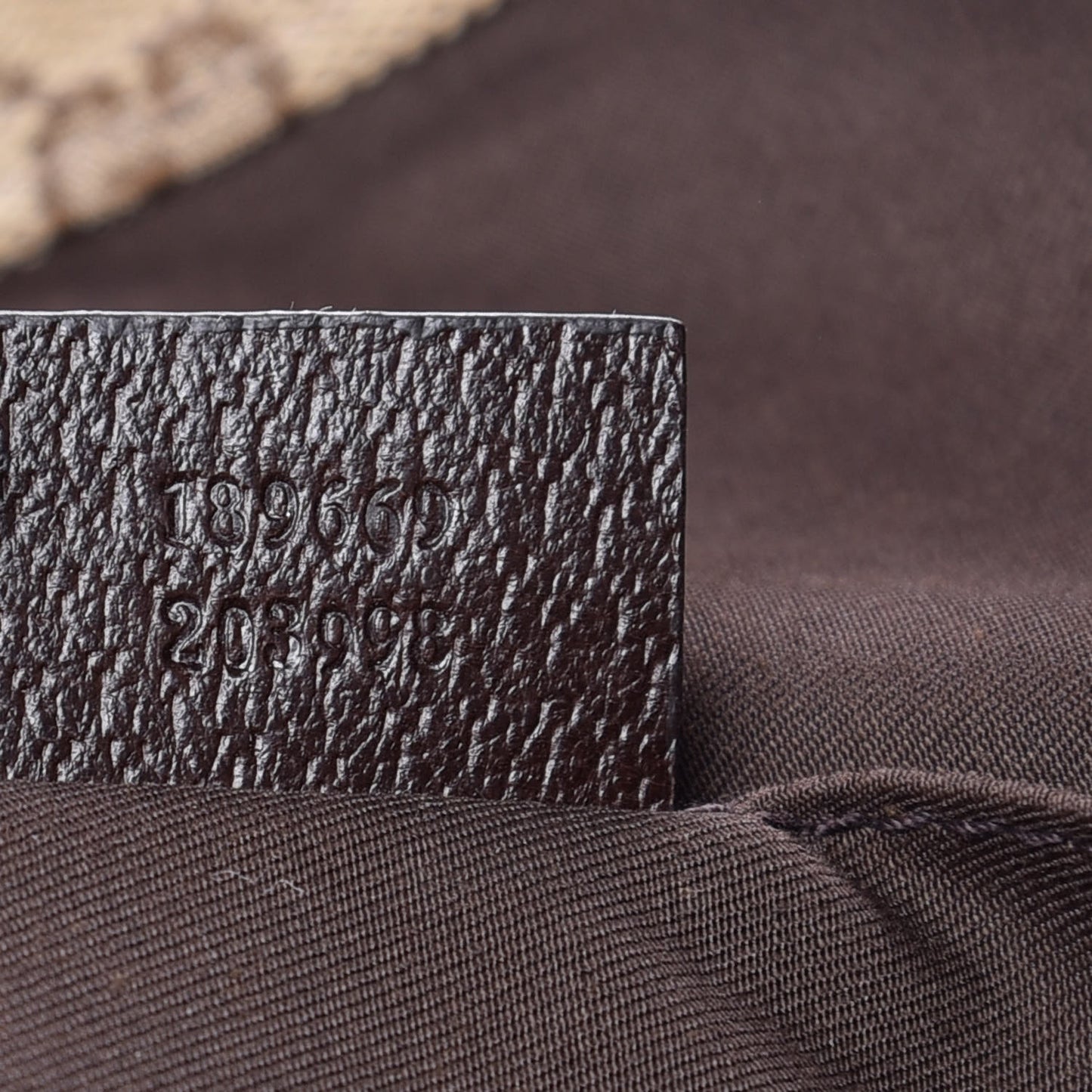 GG Monogram Medium Web Handle Vertical Tote Dark Brown