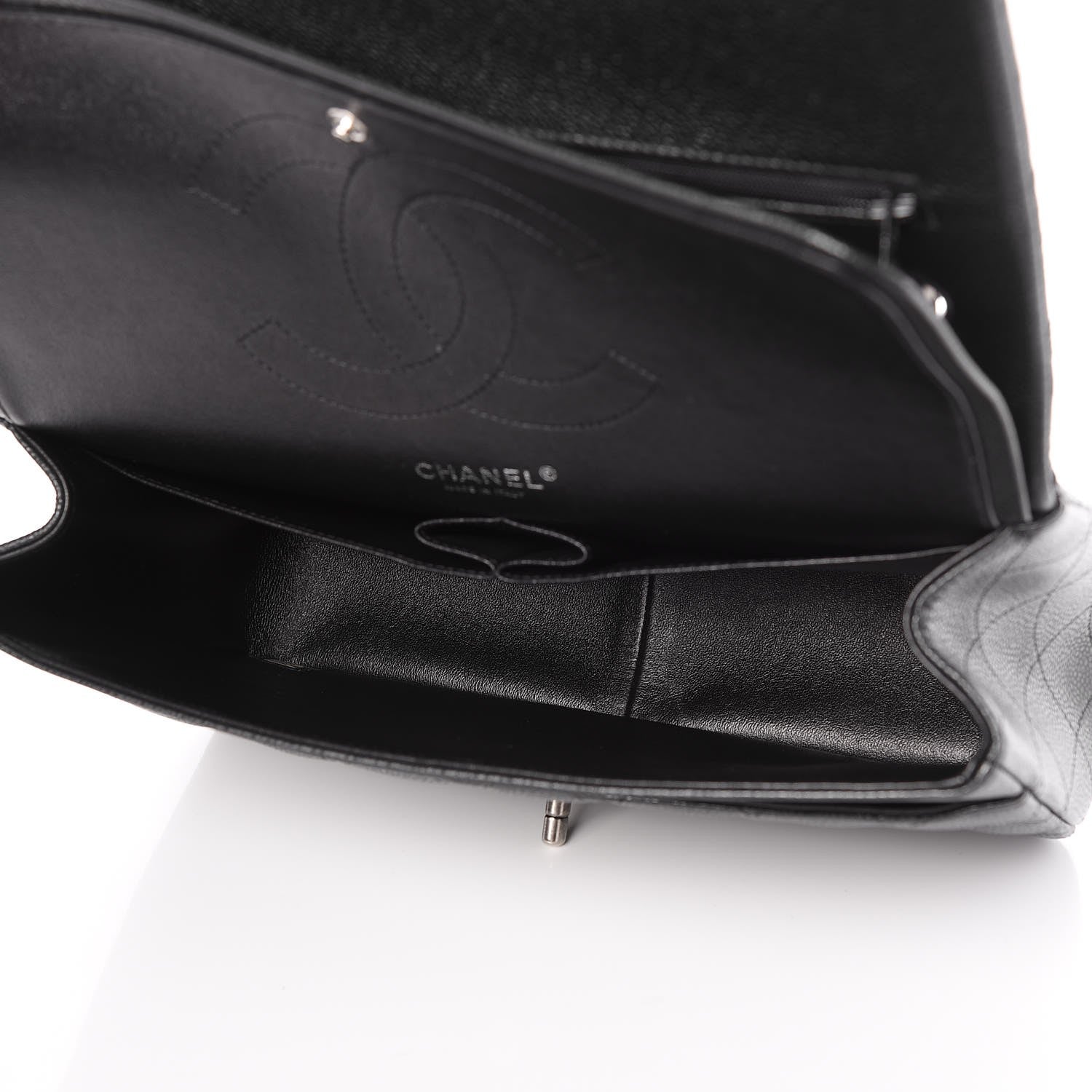 Chanel Caviar Quilted Jumbo Double Flap Black 8 of 9