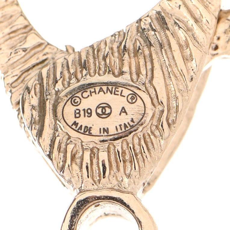 Chanel Pearl Beaded Crystal CC Long Necklace Gold Multi 6 of 6