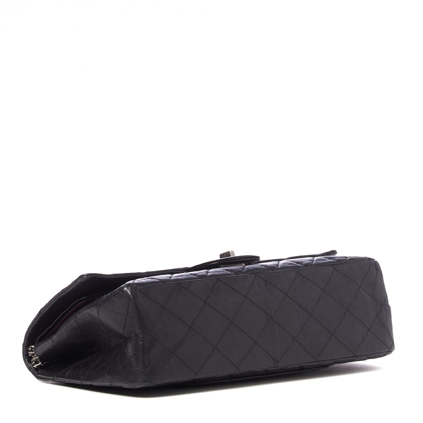 Aged Calfskin Quilted 2.55 Reissue 227 Flap Black