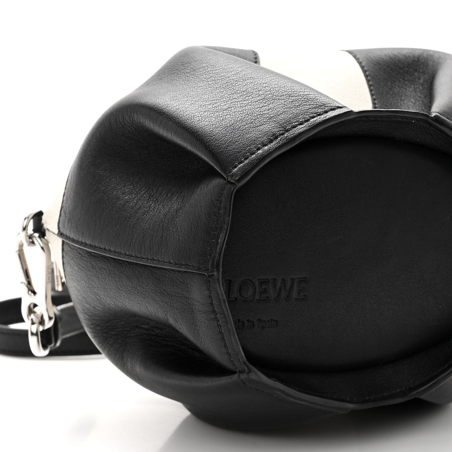 Calfskin Panda Crossbody Black White