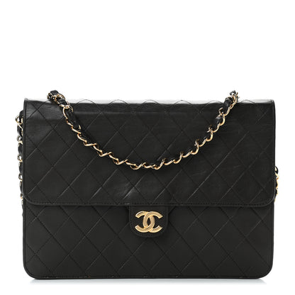 Chanel Lambskin Quilted Medium Single Flap Black 1 of 17