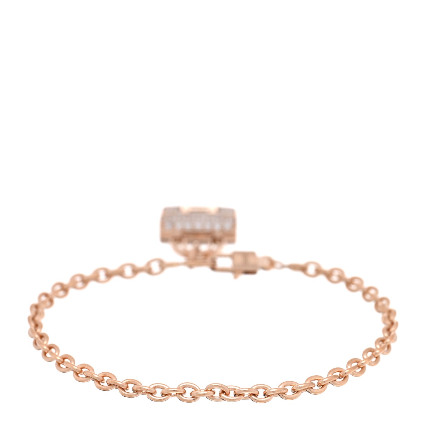 18K Rose Gold Diamond Constance Amulettes Pave Bracelet SH