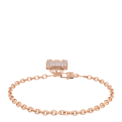Hermes 18K Rose Gold Diamond Constance Amulettes Pave Bracelet SH 2 of 5