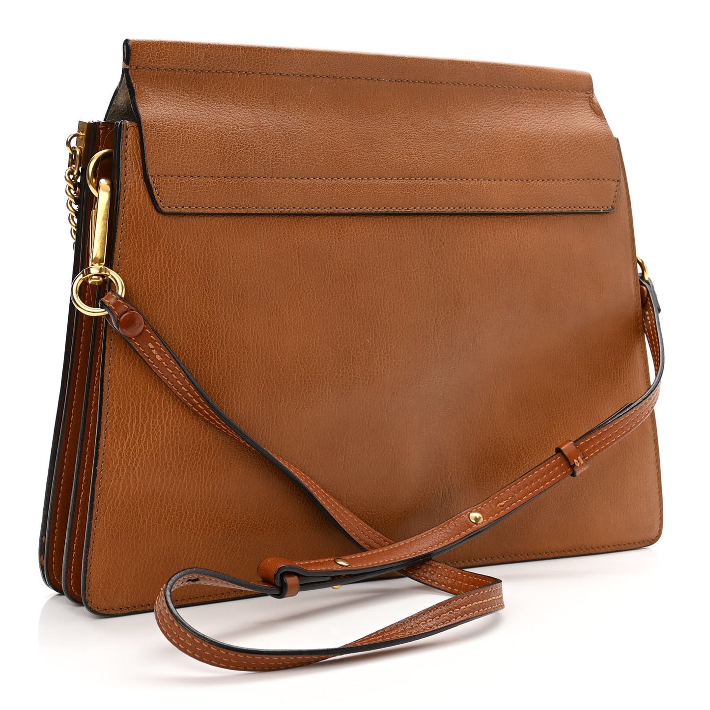 Goatskin Medium Faye Shoulder Bag Caramel