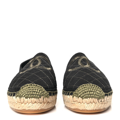 Chanel Fabric Biarritz CC Espadrilles  40 Blue Green 3 of 9
