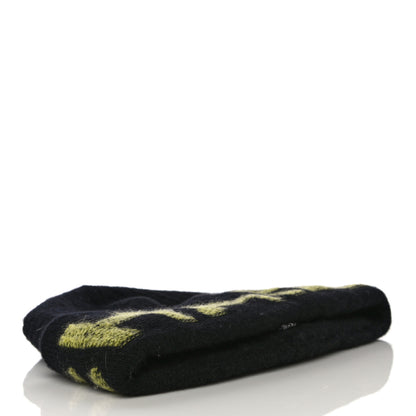 Chanel Wool Cashmere Logo Beanie Hat Black Yellow 3 of 8