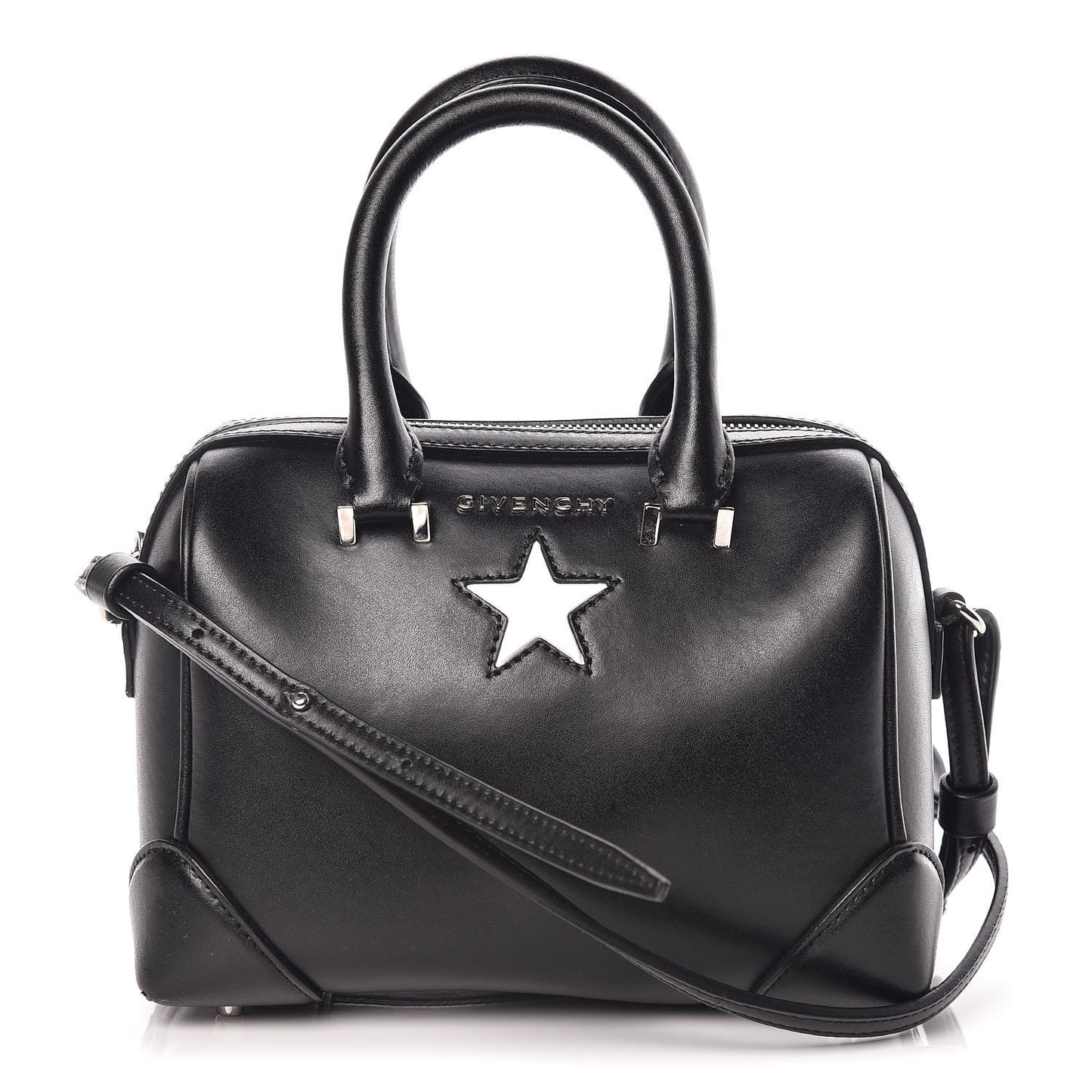 Calfskin Star Micro Lucrezia Black Silver