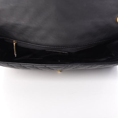 Chanel Calfskin Surpique Chevron Large Flap Black 5 of 10