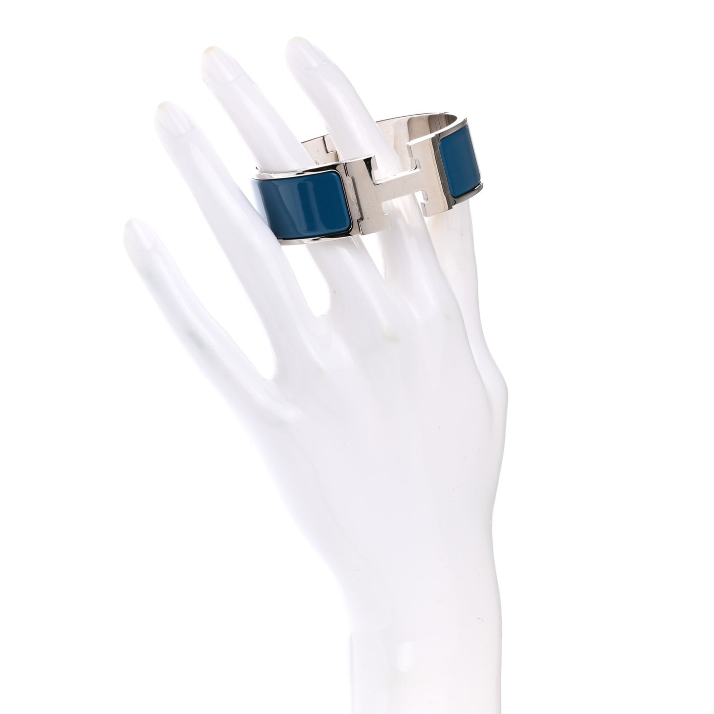 Enamel Wide Clic Clac H Bracelet PM Bleu Profond