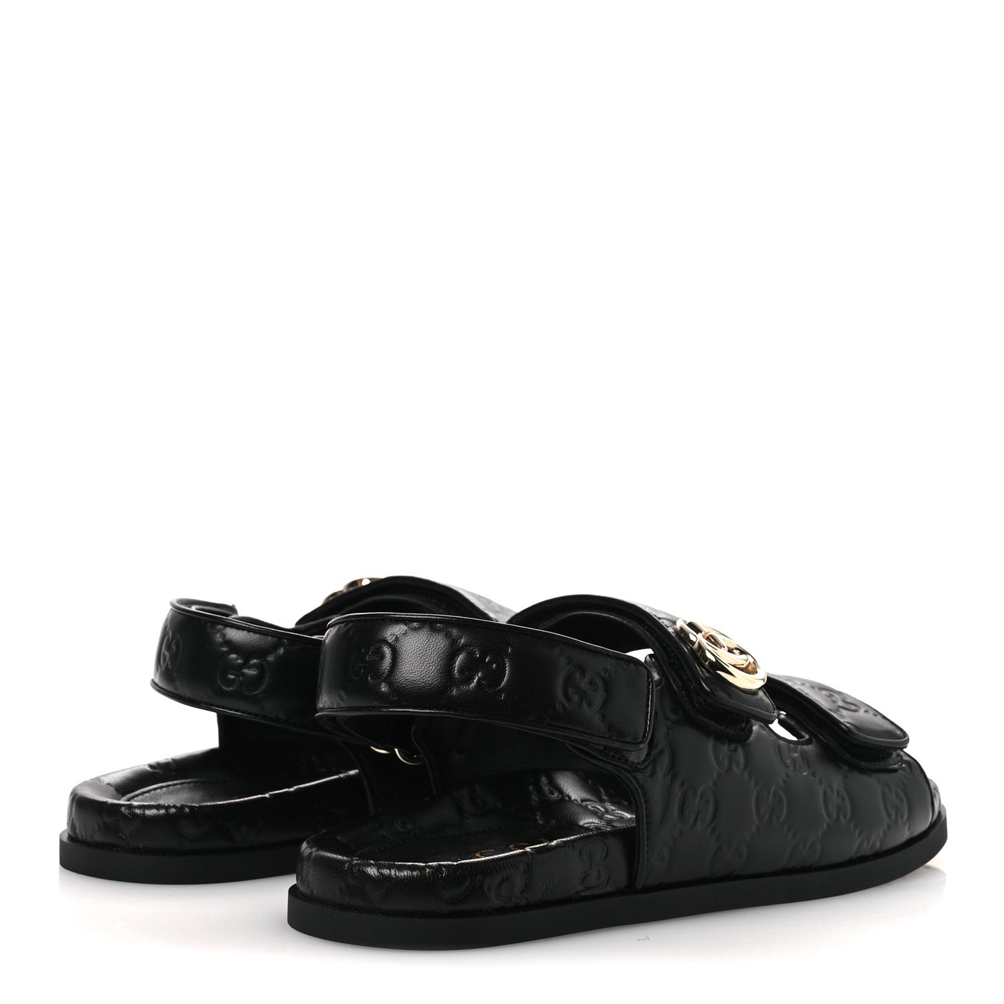 Guccissima GG Embossed Womens Sandals 40 Black