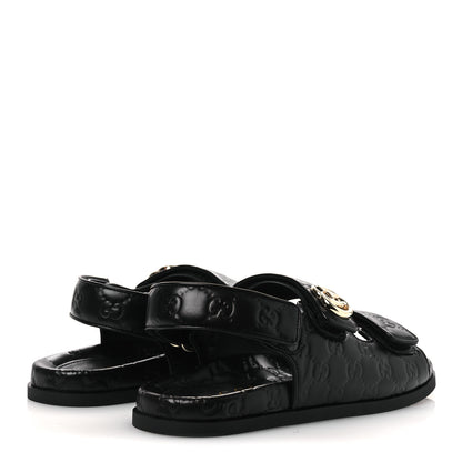 Gucci Guccissima GG Embossed Womens Sandals 40 Black 5 of 11