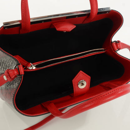 Fendi Vitello Elite Petite 2Jours Tote Papavero Rosso 6 of 10