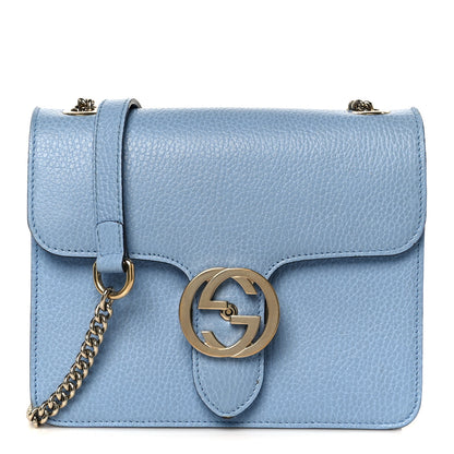 Gucci Dollar Calfskin Small Interlocking G Shoulder Bag Mineral Blue 1 of 11