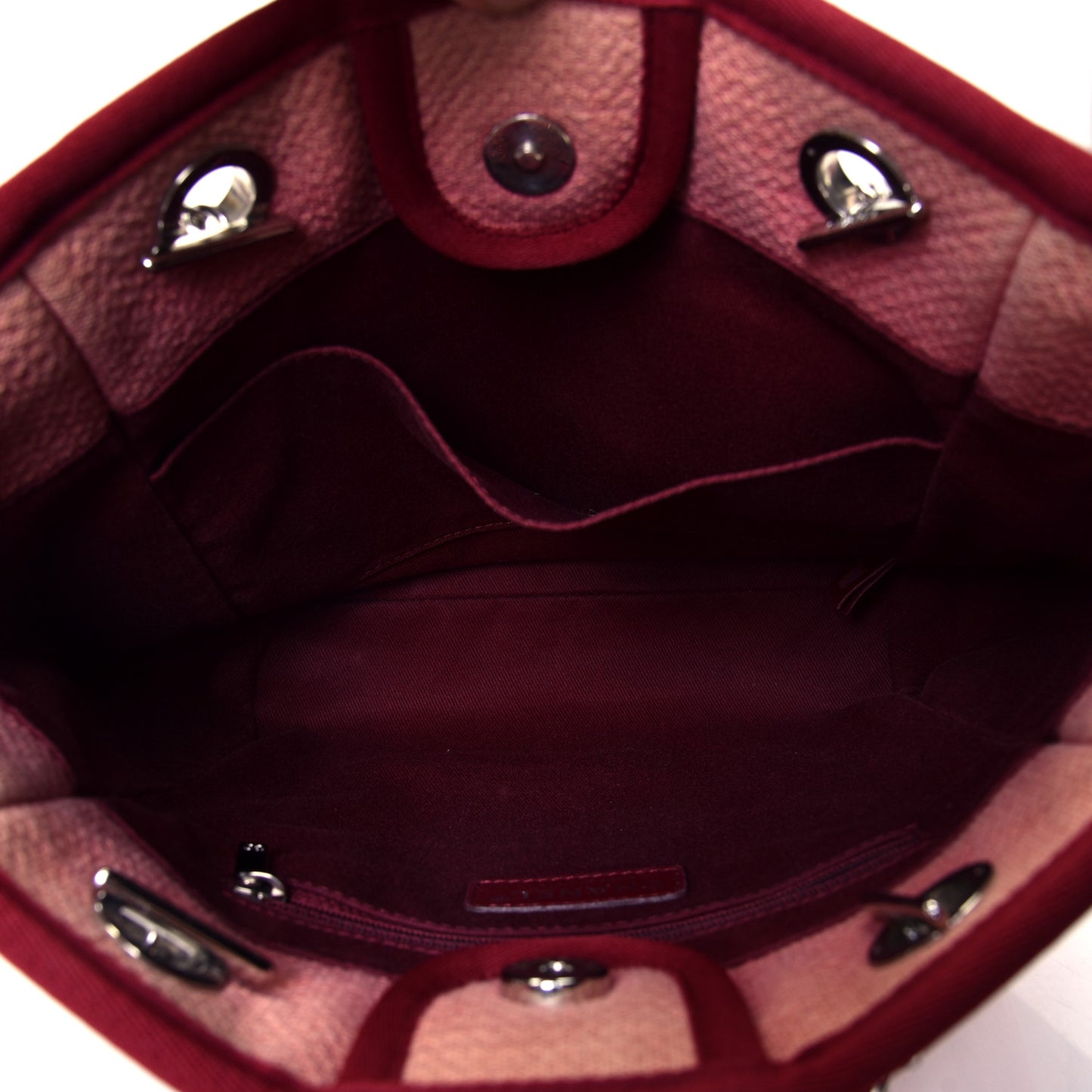 Canvas Mini Deauville Tote Red