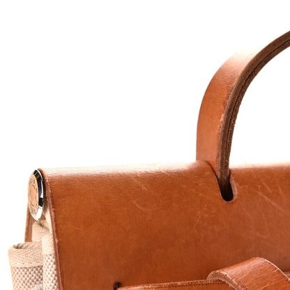 Hermes Toile Vache Calfskin Herbag 30 PM Backpack Natural 11 of 11