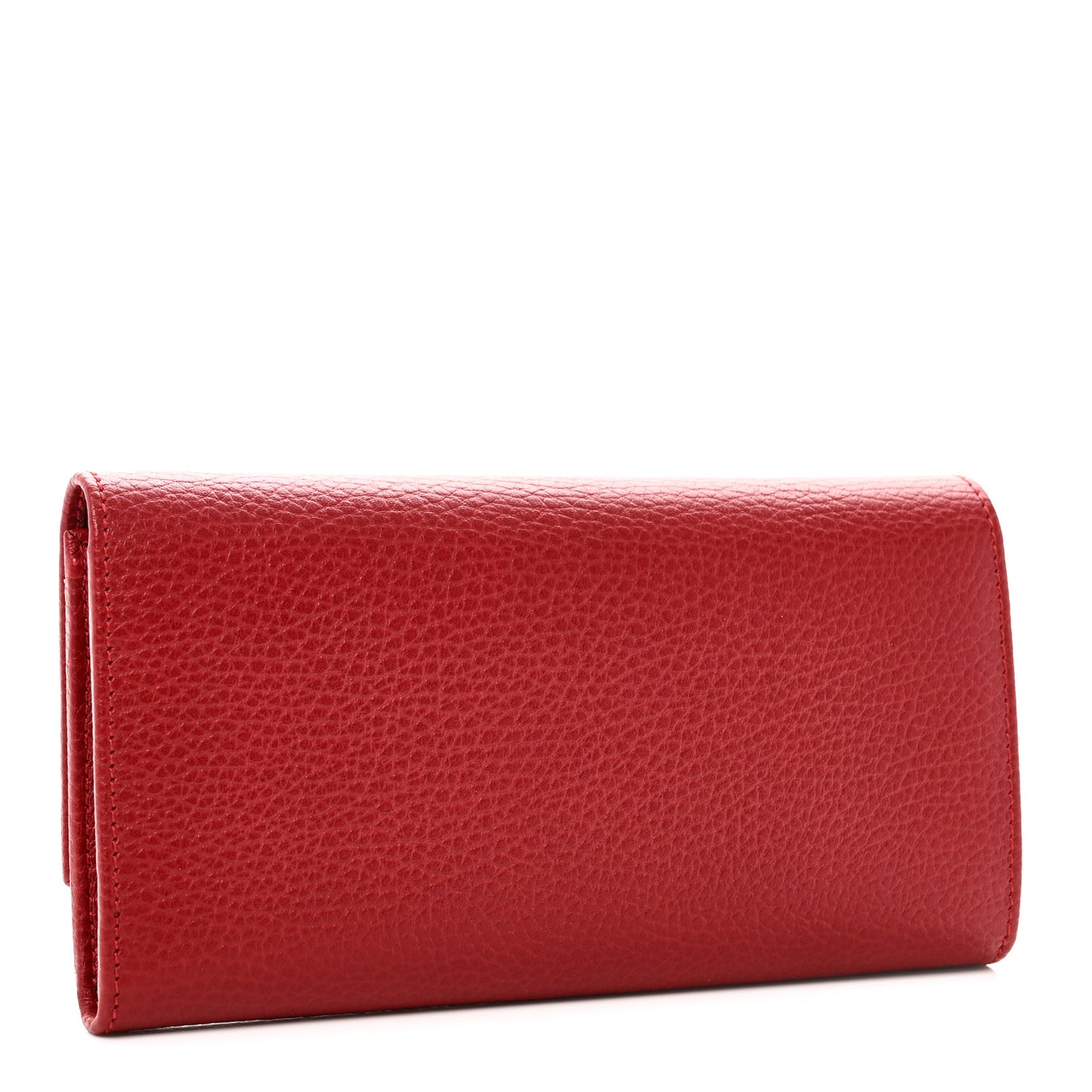 Dollar Calfskin GG Marmont Continental Wallet Hibiscus Red