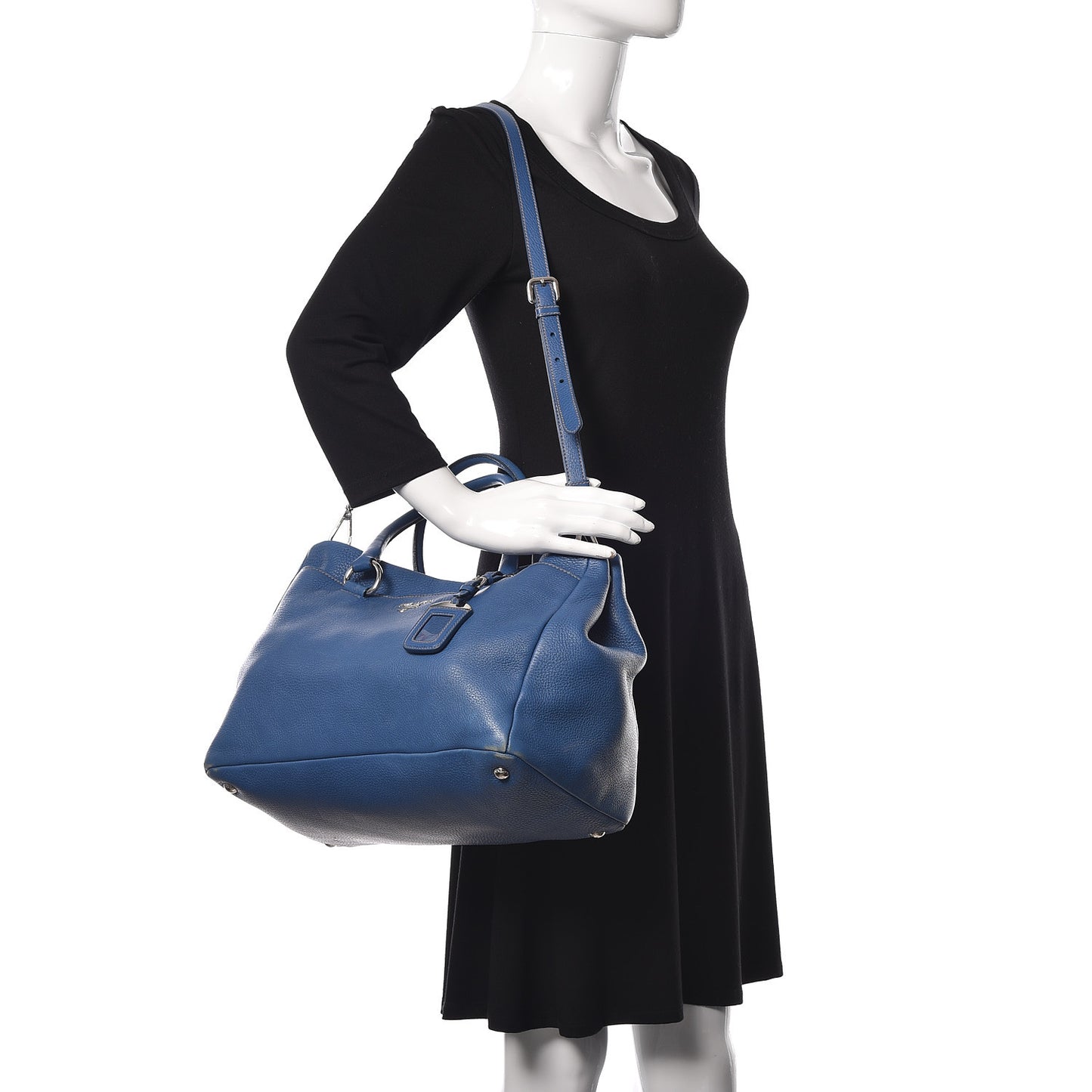Cervo Deerskin Tote Blue