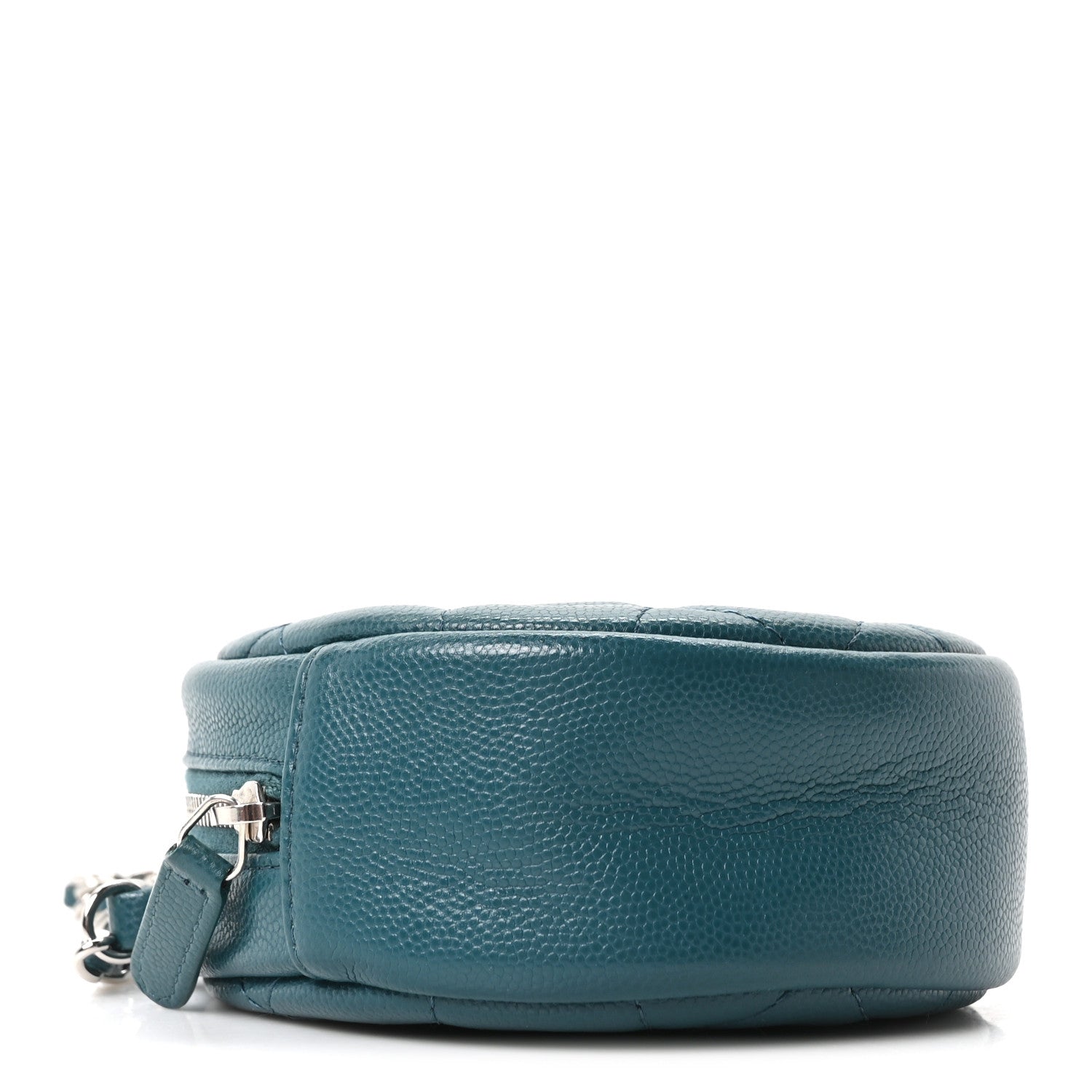 Chanel Caviar Quilted Round Clutch With Chain Green 4 of 10