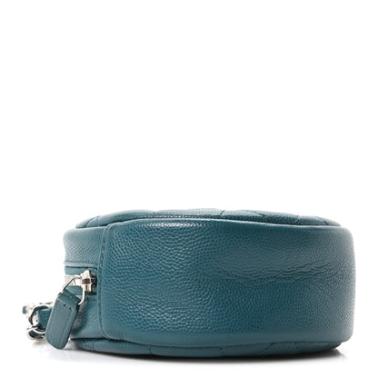 Chanel Caviar Quilted Round Clutch With Chain Green 4 of 10