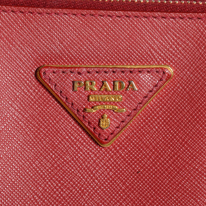 Prada Saffiano Large Galleria Double Zip Tote Fuoco 6 of 10