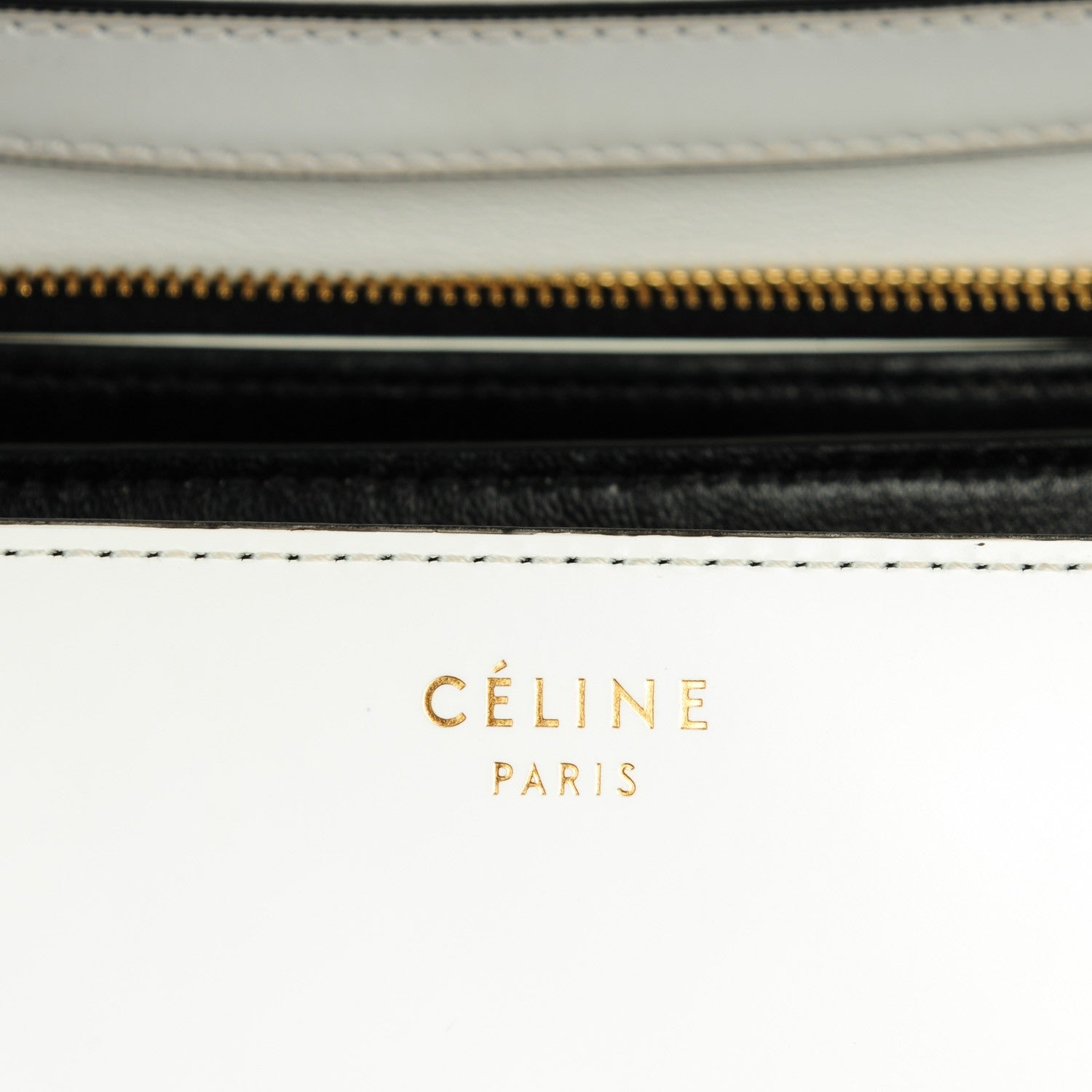 Celine Spazzolato Calfskin Medium Classic Box Flap Bag White 7 of 7