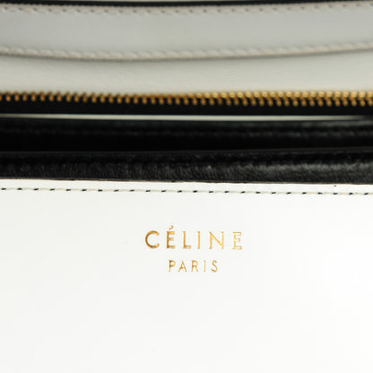 Celine Spazzolato Calfskin Medium Classic Box Flap Bag White 7 of 7