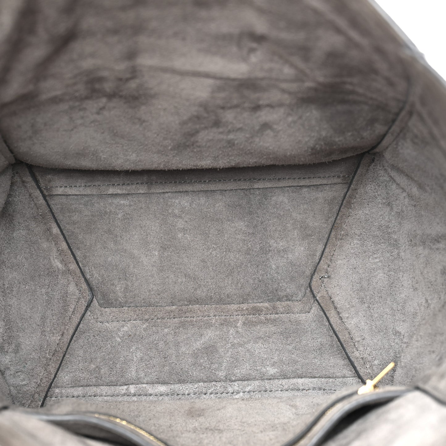 Soft Grained Calfskin Sangle Bucket Bag Grey