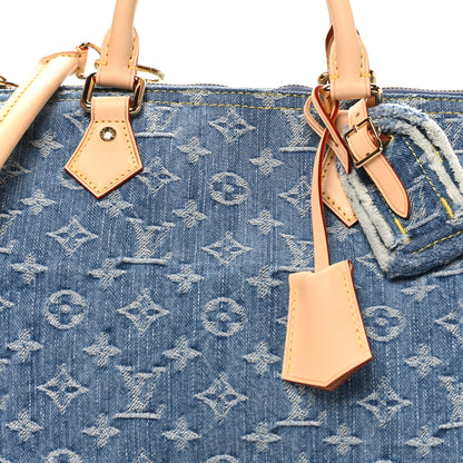 Louis Vuitton Monogram Denim Speedy Soft 30 Blue 7 of 10