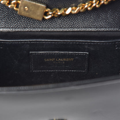 Saint Laurent Grain De Poudre Small Monogram Kate Satchel Black 7 of 18